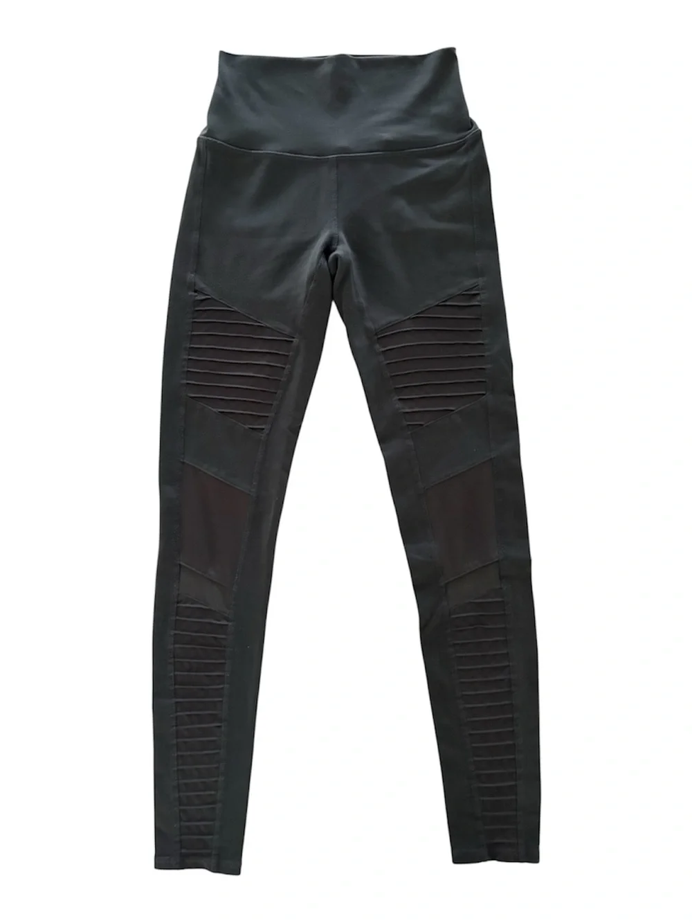 ALO Yoga Women's Gray High-Waist Moto Leggings